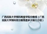 广西民族大学预科教育学院分数线（广西民族大学预科班分数线是多少简介介绍）