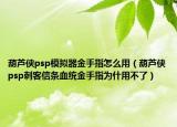 葫芦侠psp模拟器金手指怎么用（葫芦侠psp刺客信条血统金手指为什用不了）