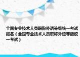全国专业技术人员职称外语等级统一考试报名（全国专业技术人员职称外语等级统一考试）