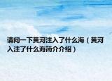 请问一下黄河注入了什么海（黄河入注了什么海简介介绍）