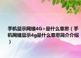 手机显示网络4G+是什么意思（手机网络显示4g是什么意思简介介绍）