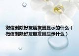 微信删除好友朋友圈显示的什么（微信删除好友朋友圈显示什么）