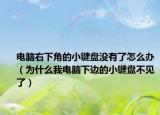电脑右下角的小键盘没有了怎么办（为什么我电脑下边的小键盘不见了）