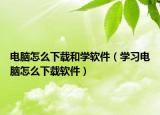 电脑怎么下载和学软件（学习电脑怎么下载软件）