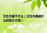 卫生巾是干什么（卫生巾是做什么的简介介绍）