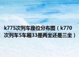 k775次列车座位分布图（k770次列车5车厢33是两坐还是三坐）