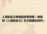 人民的名义电视剧全集观看（电视剧《人民的名义》各卫视播出时间）