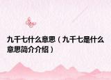 九千七什么意思（九千七是什么意思简介介绍）