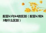 起亚k3与k4的区别（起亚k2和k3有什么区别）