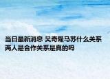 当日最新消息 吴奇隆马苏什么关系 两人是合作关系是真的吗