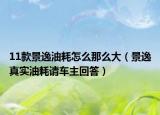 11款景逸油耗怎么那么大（景逸真实油耗请车主回答）