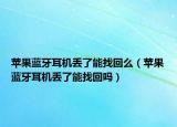 苹果蓝牙耳机丢了能找回么（苹果蓝牙耳机丢了能找回吗）
