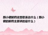 颜小健解药这首歌表达什么（颜小健的解药主要讲的是什么）