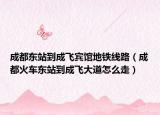 成都东站到成飞宾馆地铁线路（成都火车东站到成飞大道怎么走）