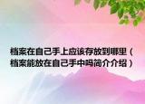 档案在自己手上应该存放到哪里（档案能放在自己手中吗简介介绍）