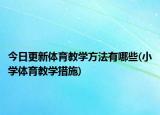 今日更新体育教学方法有哪些(小学体育教学措施)