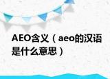 AEO含义（aeo的汉语是什么意思）