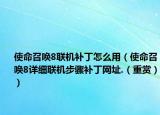 使命召唤8联机补丁怎么用（使命召唤8详细联机步骤补丁网址.（重赏））