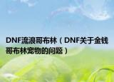DNF流浪哥布林（DNF关于金钱哥布林宠物的问题）