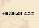 今日更新iu是什么单位