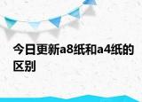 今日更新a8纸和a4纸的区别