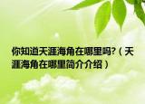 你知道天涯海角在哪里吗?（天涯海角在哪里简介介绍）