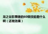 龙之谷影舞者的60级技能是什么啊（还有效果）