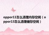 oppor11怎么清理内存空间（oppor15怎么清理储存空间）