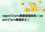 oppor17pro屏幕容易碎吗（oppor17pro屏幕多大）