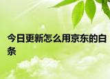 今日更新怎么用京东的白条