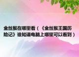 金丝猴在哪里看（《金丝猴王国历险记》谁知道电脑上哪里可以看到）