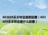 603609禾丰牧业最新股票（603609禾丰牧业是什么股票）