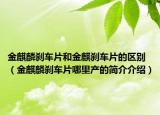 金麒麟刹车片和金麒刹车片的区别（金麒麟刹车片哪里产的简介介绍）