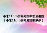 小米11pro屏幕分辨率怎么设置（小米11pro屏幕分辨率多少）
