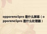 opporeno5pro 是什么屏幕（opporeno5pro 是什么处理器）