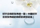 好声音嗨歌张伟哪一期（中国好声音里张伟唱的嗨歌的原创是谁）
