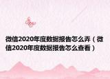 微信2020年度数据报告怎么弄（微信2020年度数据报告怎么查看）
