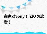 在家对sony（h10 怎么看）