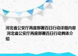 河北省公安厅再度部署百日行动详细内容 河北省公安厅再度部署百日行动具体介绍