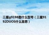 三星g9198是什么型号（三星9192DUOS什么意思）