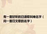 有一首好听的日语歌叫啥名字（问一首日文歌的名字）