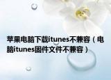 苹果电脑下载itunes不兼容（电脑itunes固件文件不兼容）