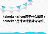 heineken silver属于什么啤酒（heineken是什么啤酒简介介绍）