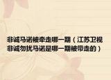 非诚马诺被牵走哪一期（江苏卫视非诚勿扰马诺是哪一期被带走的）