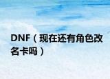 DNF（现在还有角色改名卡吗）