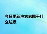 今日更新洗衣皂属于什么垃圾