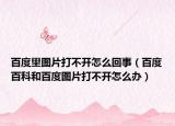 百度里图片打不开怎么回事（百度百科和百度图片打不开怎么办）