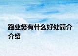 跑业务有什么好处简介介绍