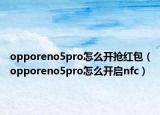opporeno5pro怎么开抢红包（opporeno5pro怎么开启nfc）