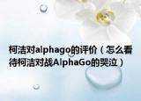 柯洁对alphago的评价（怎么看待柯洁对战AlphaGo的哭泣）